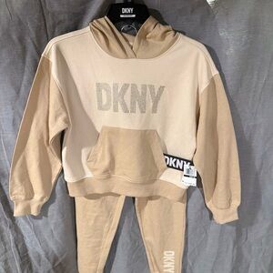 DKNY Beige Hoodie and Jogger set